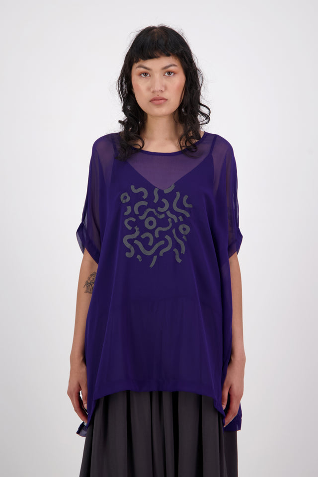 Loyalty Top (Squiggles) Blue