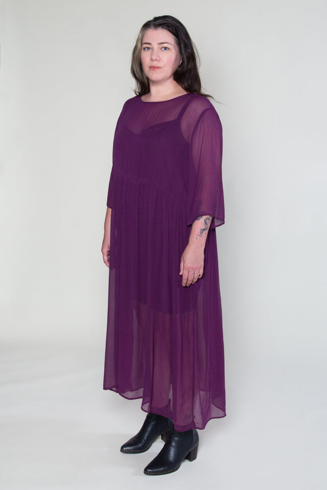 Aman Dress (Blue) Sheer