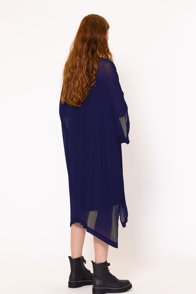 Exude Dress (Cracked) Sheer Blue