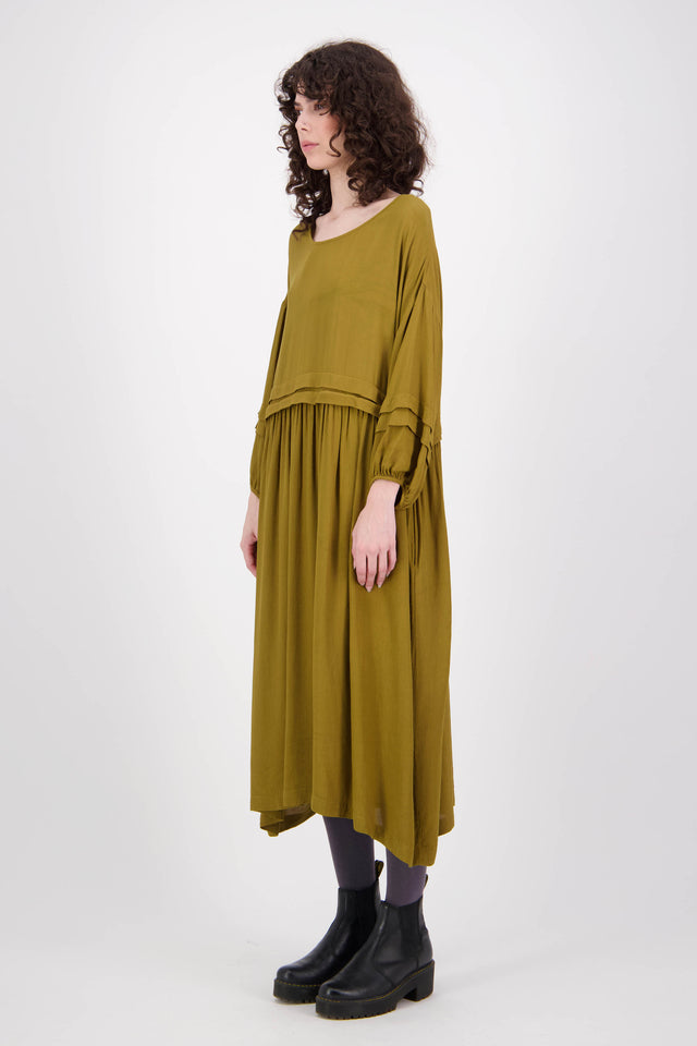 Harlequin Dress (Olive)