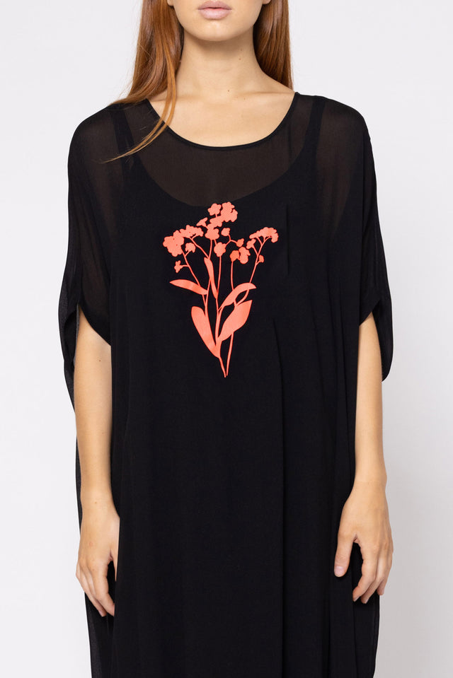 Loyalty Dress (Black) Flower Print