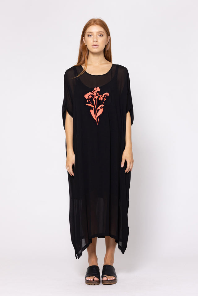 Loyalty Dress (Black) Flower Print