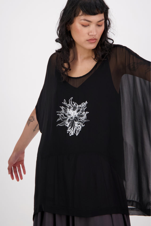 Loyalty Top (Chrysanthemum) Black