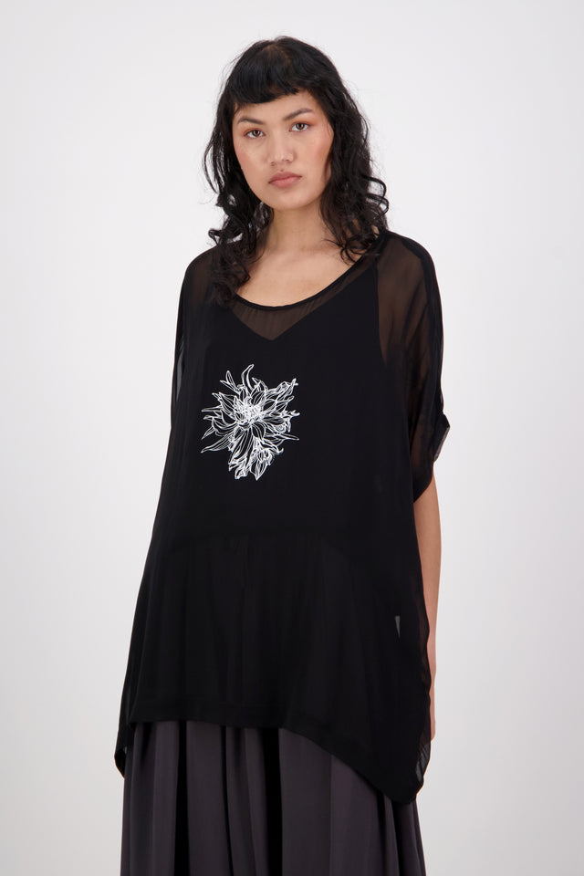 Loyalty Top (Chrysanthemum) Black