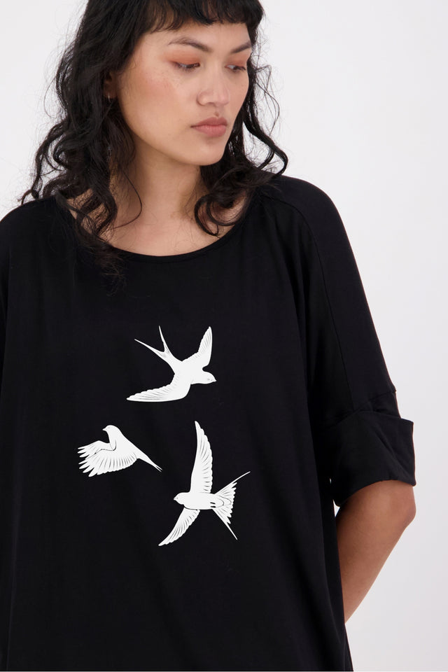 Unity Tee (Swallows) Black