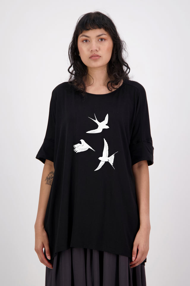 Unity Tee (Swallows) Black