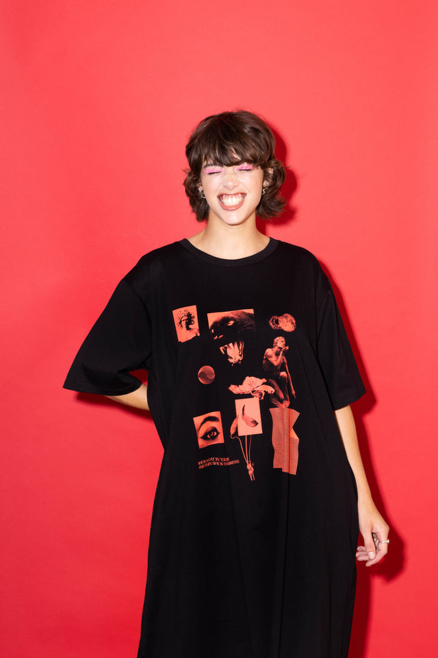 Basko Dress (Cat Print)