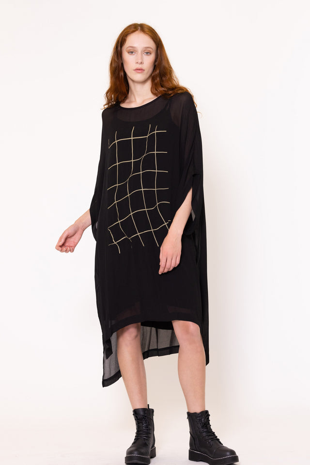 Exude Dress (Grid Print)