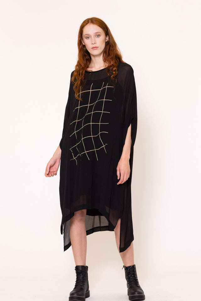 Exude Dress (Grid Print)