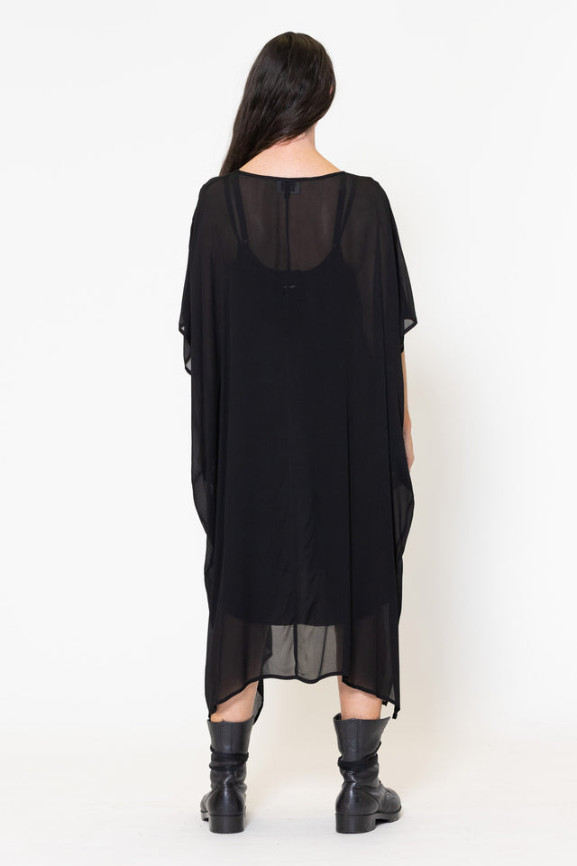 Fallow Dress (Black) Mandala Print