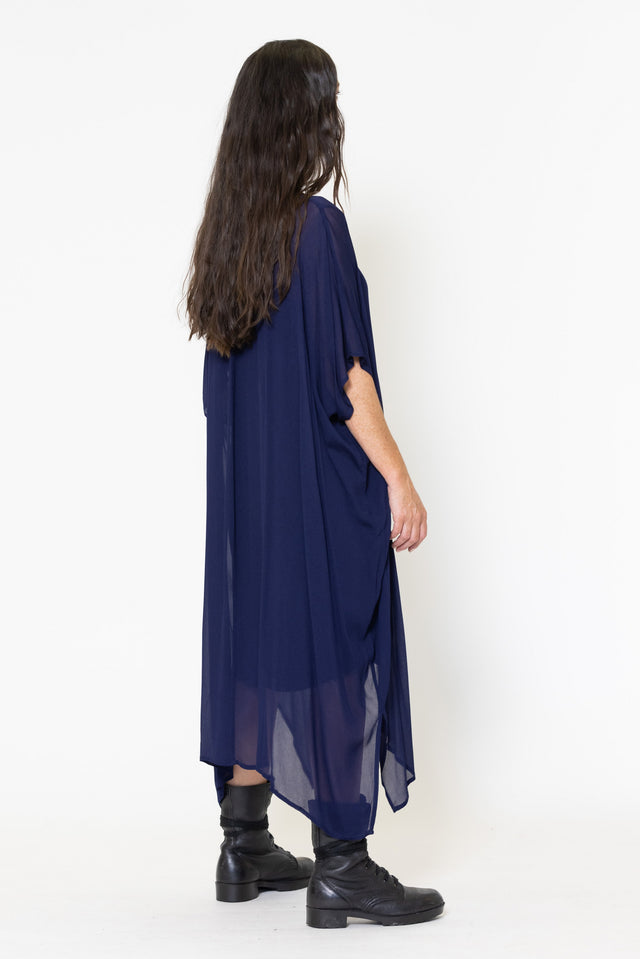 Fallow Dress (Blue) Mandala Print