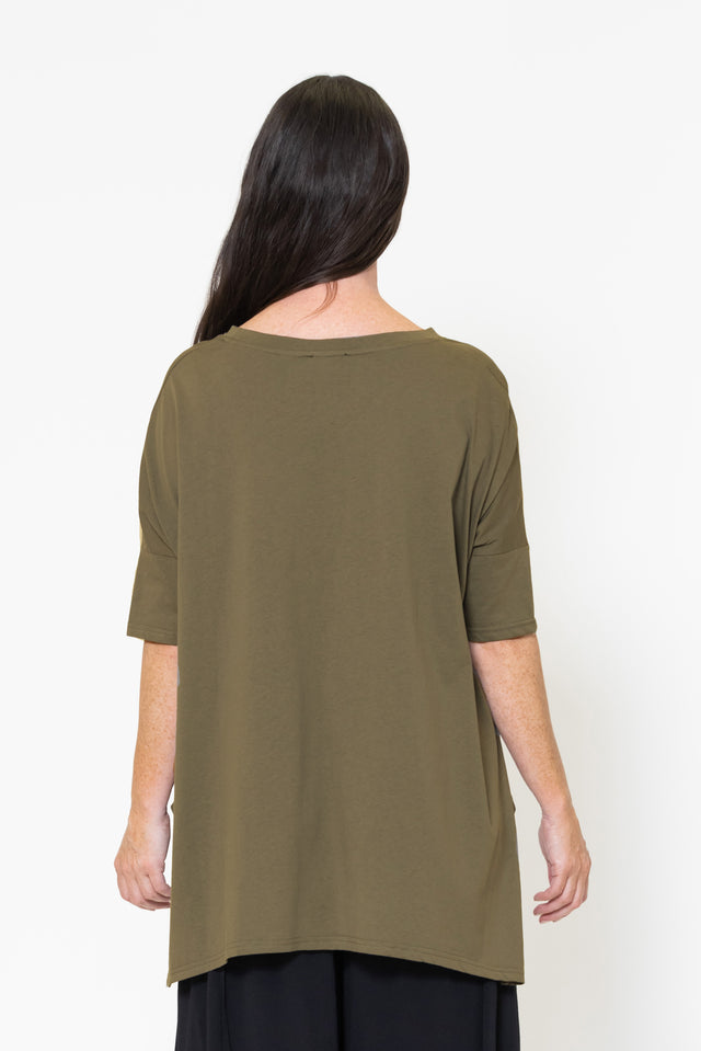 Iza Tee (Army) Contour Print