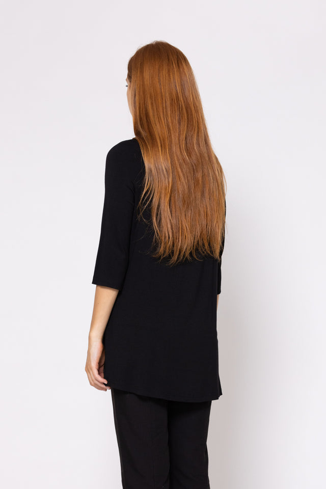 Lorna Tee (Abstract Print) Black