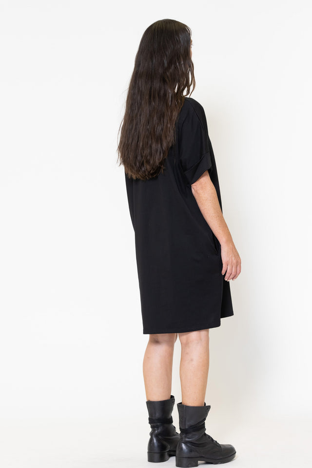 Soho Dress (Black) Moon Print